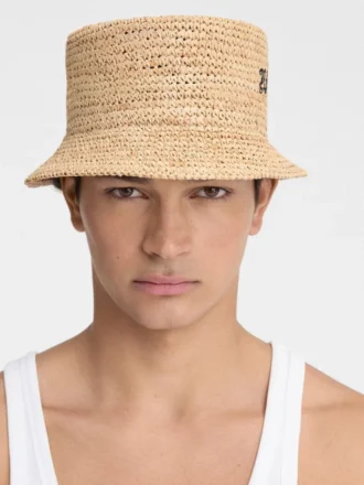 Kapelusz typu bucket Pesco Haftowany kapelusz typu bucket z rafii