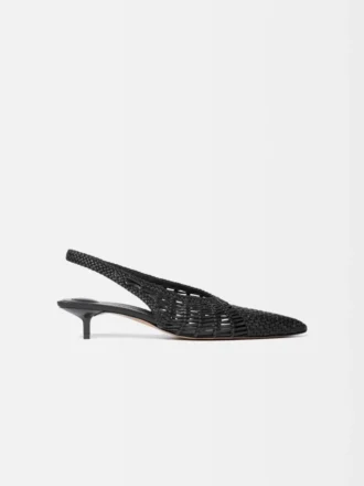 Niskie Cubisto Banane Tkane czółenka z paskiem