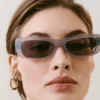 Okulary przeciwsłoneczne Capri Prostokątne okulary przeciwsłoneczne w stylu „cat-eye”