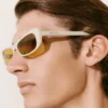Okulary przeciwsłoneczne Capri Prostokątne okulary przeciwsłoneczne w stylu „cat-eye”