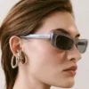 Okulary przeciwsłoneczne Capri Prostokątne okulary przeciwsłoneczne w stylu „cat-eye”