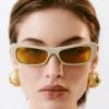 Okulary przeciwsłoneczne Capri Prostokątne okulary przeciwsłoneczne w stylu „cat-eye”