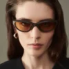 Okulary przeciwsłoneczne Curvo Owalne okulary przeciwsłoneczne w stylu „kocich oczu”