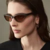 Okulary przeciwsłoneczne Curvo Owalne okulary przeciwsłoneczne w stylu „kocich oczu”