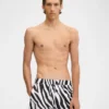 Strój kąpielowy Puntini Szorty kąpielowe z nadrukiem Zebra Arty