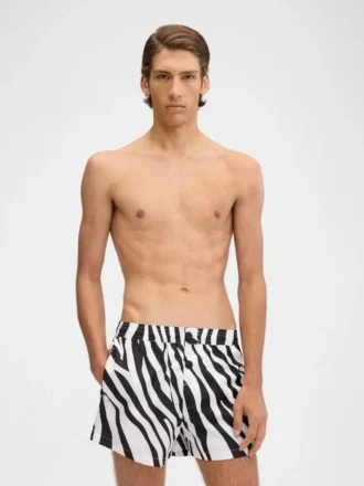 Strój kąpielowy Puntini Szorty kąpielowe z nadrukiem Zebra Arty