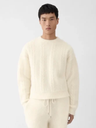 Sweter Nuvola Sweter z moheru z okrągłym dekoltem
