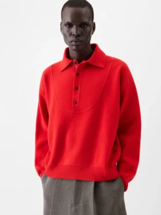 Sweter polo w stylu vareuse marki Pallone
