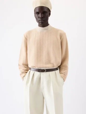 Sweter z dzianiny Gio Sweter z okrągłym dekoltem