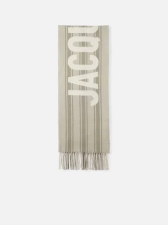Szalik Jacquemus Szalik z frędzlami i logo