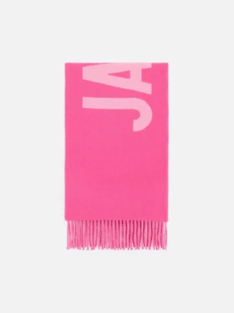 Szalik Jacquemus Szalik z frędzlami i logo