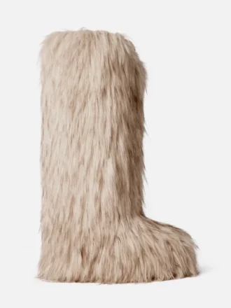 Wysokie buty z sztucznego futra Jacquemus Yeti Moon Boot – we współpracy z Moon Boot